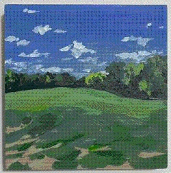 Product Description: Field Study 3 "Engage"</br></br>Ji Ahn Kang</br></br>acrylic and pen on wood panel</br></br>6 x 6 inches</br></br>2023</br></br>Triangle Community Foundation - Art@Work</br> Field Study 3 Engage - Ji Ahn Kang