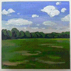 Product Description: Field Study 2 "Flow"</br></br>Ji Ahn Kang</br></br>Acrylic and pen on wood panel</br></br>6 x 6 inches</br></br>2023</br> Field Study 2 Flow - Ji Ahn Kang