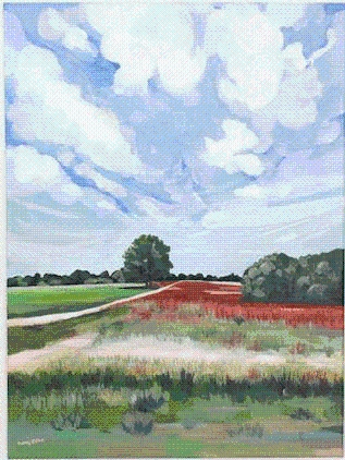 Product Description: Calm Breeze</br></br>Ji Ahn Kang</br></br>Acrylic on canvas</br></br>18 x 24 inches</br></br>2021</br> Calm Breeze - Ji Ahn Kang