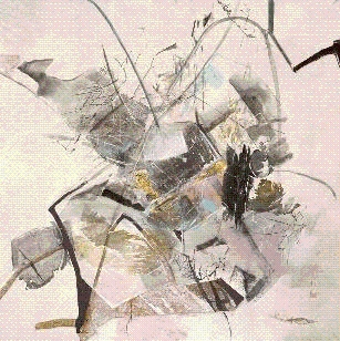 Product Description: Krystal Hart</br></br>It all Happened So Fast, 2019</br></br>24in. x 24in.</br></br>Pigments, Minerals, oyster shell, walnut ink, sumi ink, silver leaf, leather, graphite powder on mulberry paper mounted to panel.</br> It All Happened So Fast