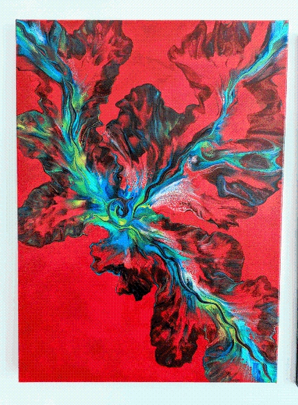 Product Description: Out of the Blue</br></br>Abby May</br></br>Acrylic</br></br>Lula and Sadies - Art@Work</br> Out of the Blue - Abby May