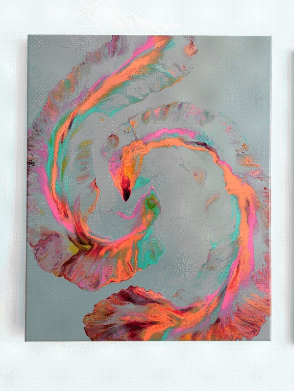 Product Description: Birds of a Feather</br></br>Abby May</br></br>Acrylic</br></br>2023</br></br>Lula and Sadies - Art@Work</br> Birds of a Feather - Abby May