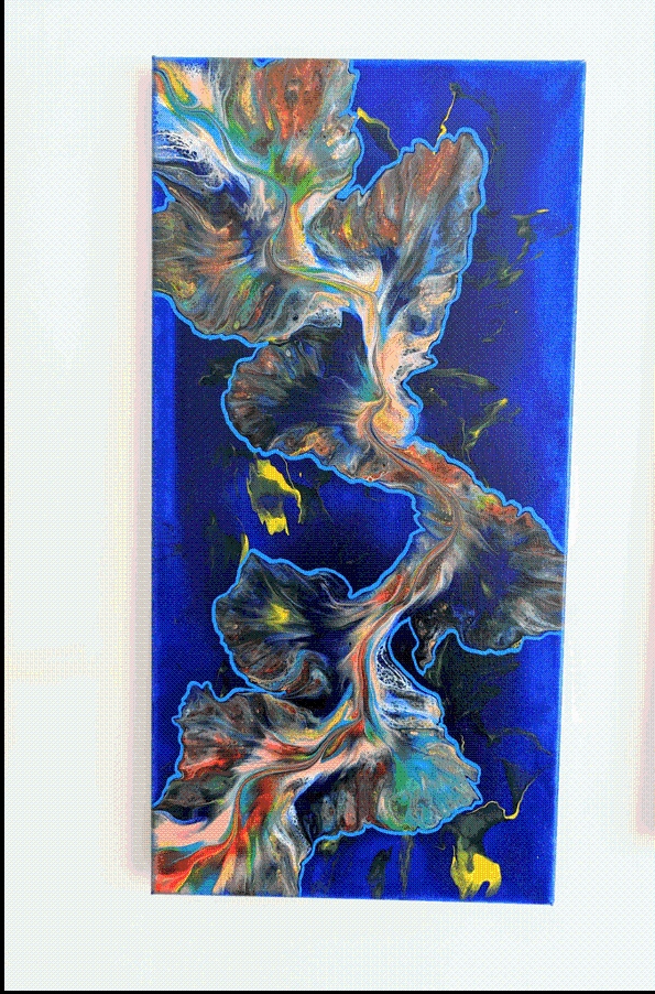 Product Description: Chaos</br></br>Abby May</br></br>Acrylic</br></br>2023</br></br>Lula and Sadies - Art@Work</br> Chaos - Abby May