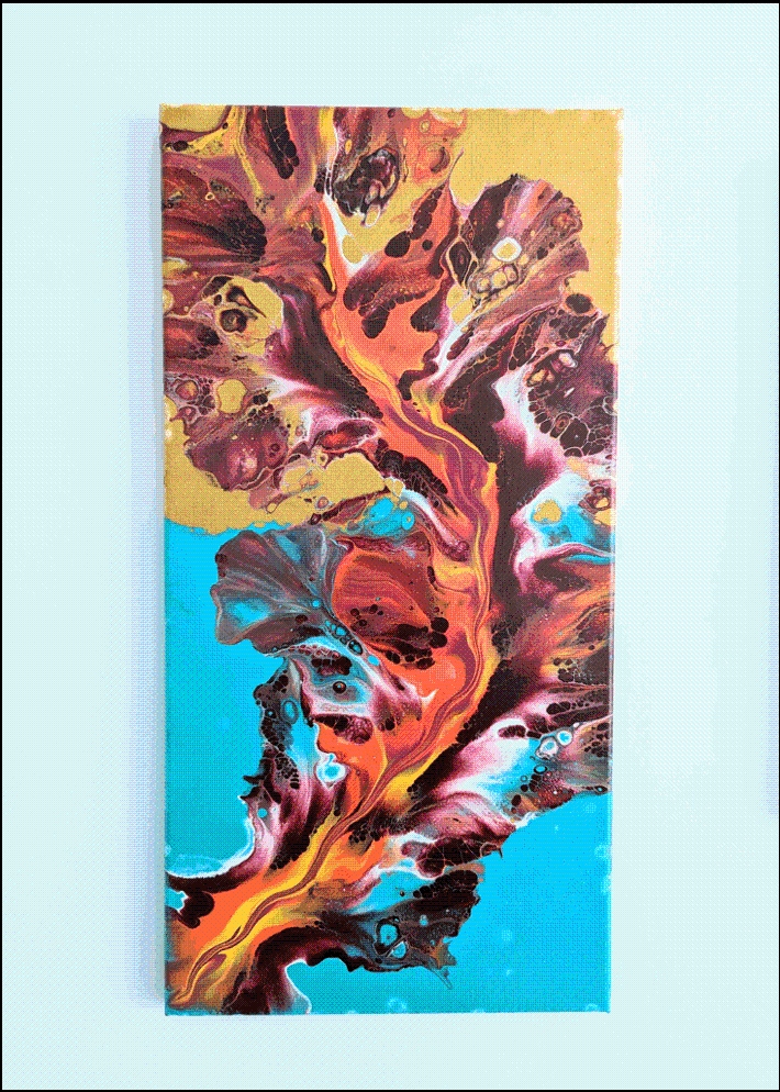 Product Description: And We're Gonna Let it Burn</br></br>Abby May</br></br>Acrylic</br></br>2023</br></br>Lula and Sadie's - Art@Work</br> And We're Gonna Let it Burn - Abby May