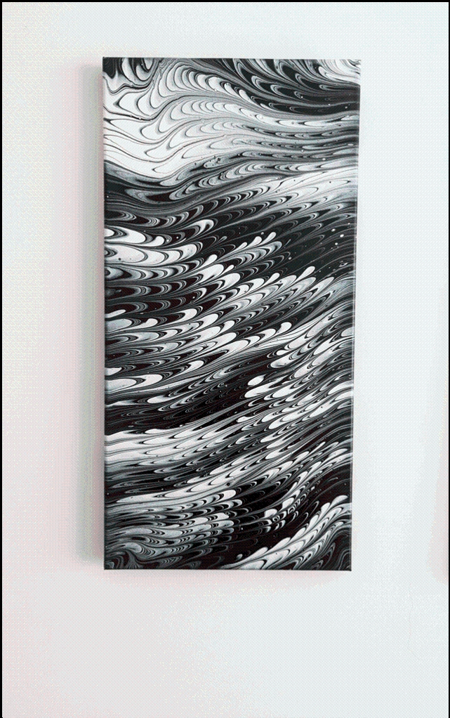 Product Description: Go With the Flow</br></br>Abby May</br></br>Acrylic</br></br>2023</br></br>Lula and Sadie's - Art@Work</br> Go With the Flow - Abby May