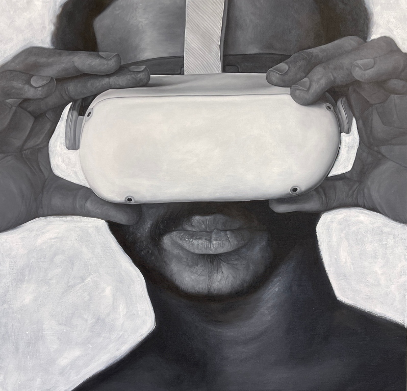 Product Description: Stolen Focus 1</br></br>Cecil Norris</br></br>2023</br></br>Oil on canvas</br></br>36x36</br></br>$1,600</br> Stolen Focus 1 by Cecil Norris