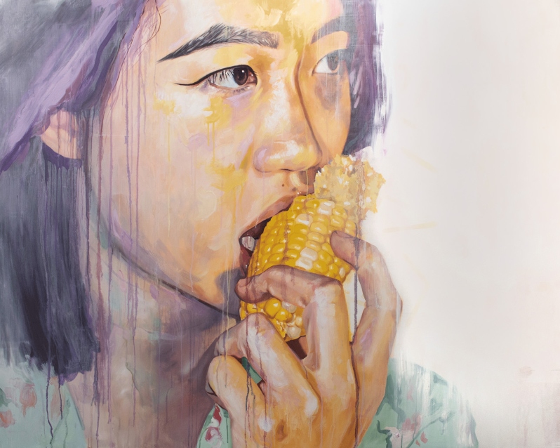 Product Description: Corn</br></br>Isabel Lu</br></br>48in. x 60in.</br></br>2022</br></br>Oil on wood</br></br>$9,000</br> Corn by Isabel Lu