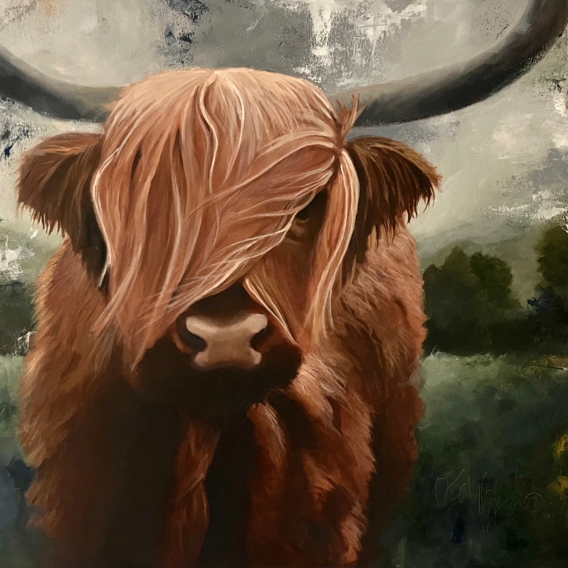 Product Description: Aim High</br></br>Christina Stock</br></br>36in. x 36in.</br></br>2023</br></br>Oil</br></br>$2,100</br> Aim High by Christina Stock