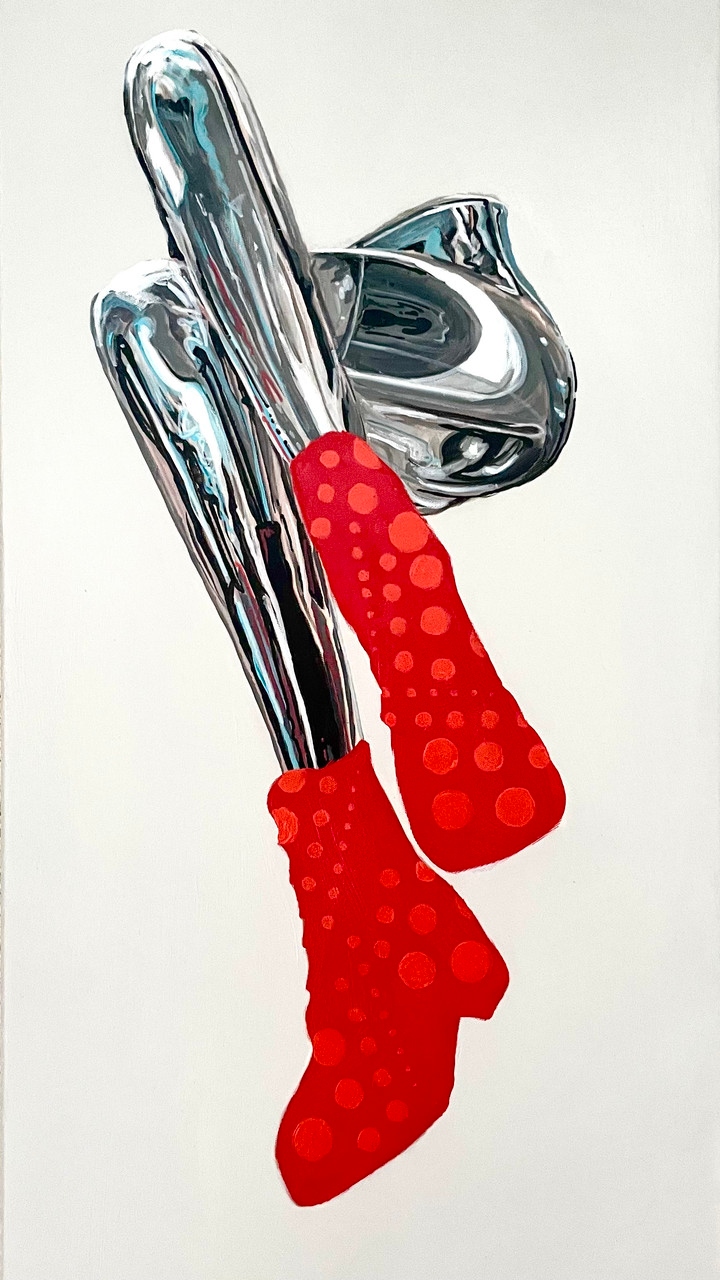 Product Description: State.of.the.Art</br></br>Joel Tesch</br></br>30in. x 16in.</br></br>2023</br></br>Acrylic on canvas</br></br>$400</br> State.of.the.Art by Joel Tesch