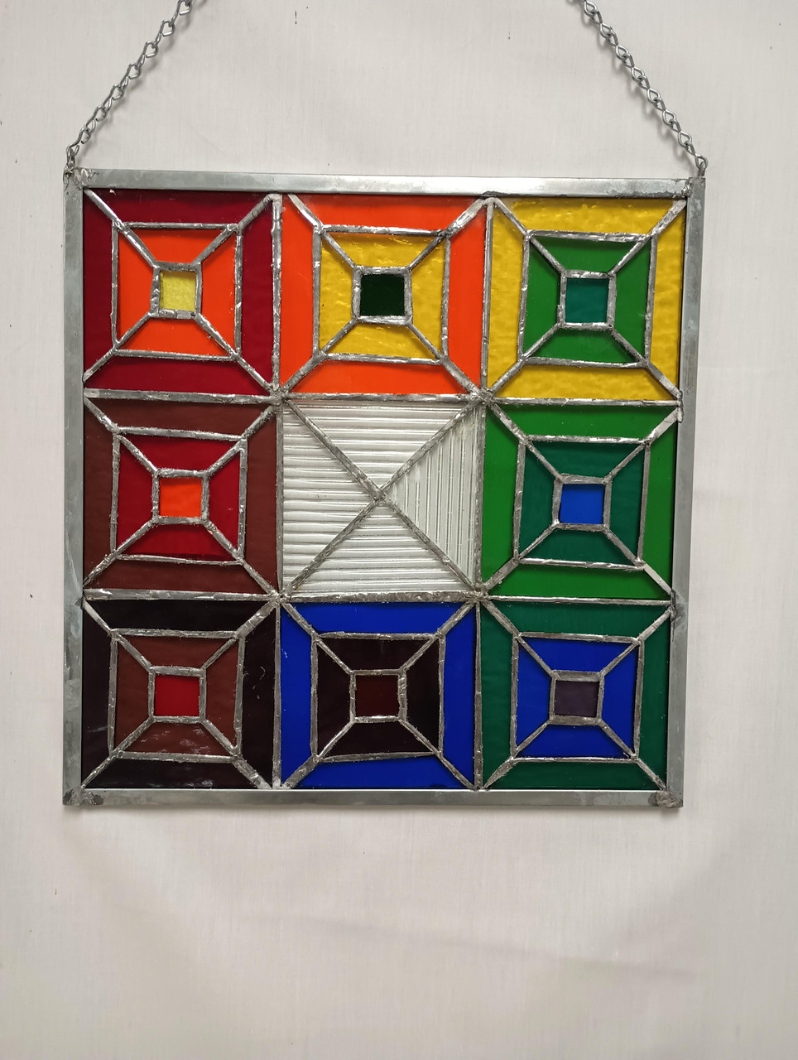 Product Description: Spectrum</br></br>Anne Pilgrim</br></br>15x15</br></br>glass</br></br>2023</br> Spectrum by Anne Pilgrim