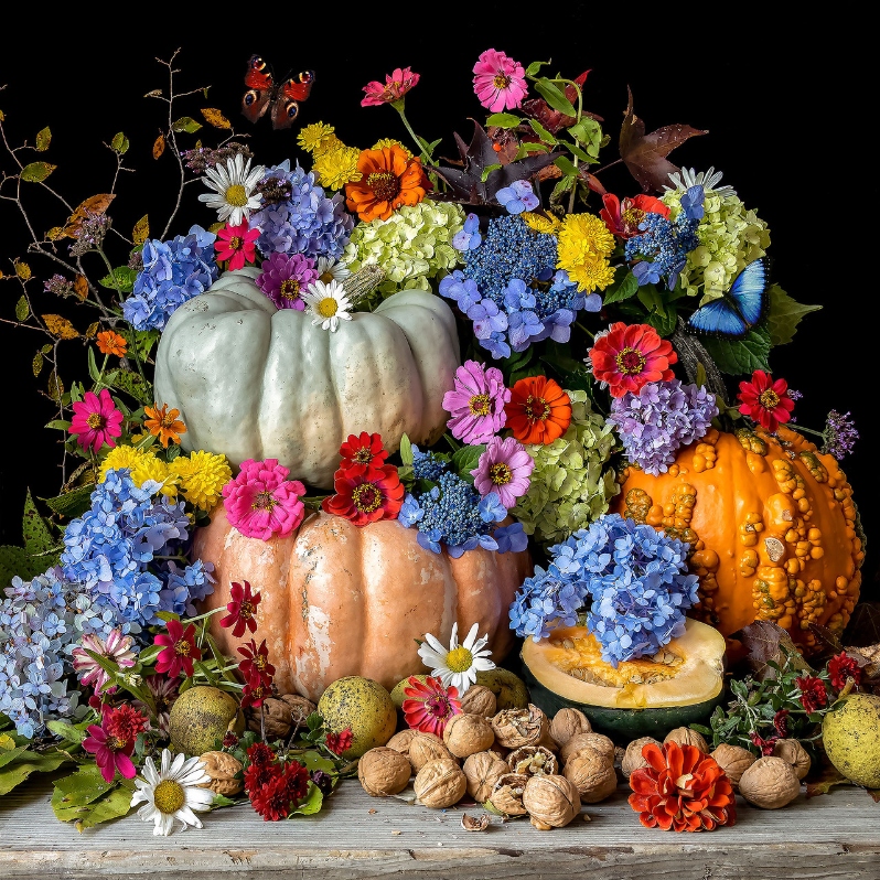 Product Description: Autumn-Decadence</br></br>Yana Slutskaya</br></br>24x24</br></br>Metal Print Photography</br></br>2022</br></br>$950</br> Autumn-Decadence by Yana Slutskaya