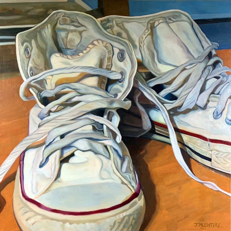 Product Description: High-tops</br></br>Jeff Mcentire</br></br>24" x 24"</br></br>Oil on canvas</br></br>2022</br></br>$685</br> High Tops by Jeff Mcentire