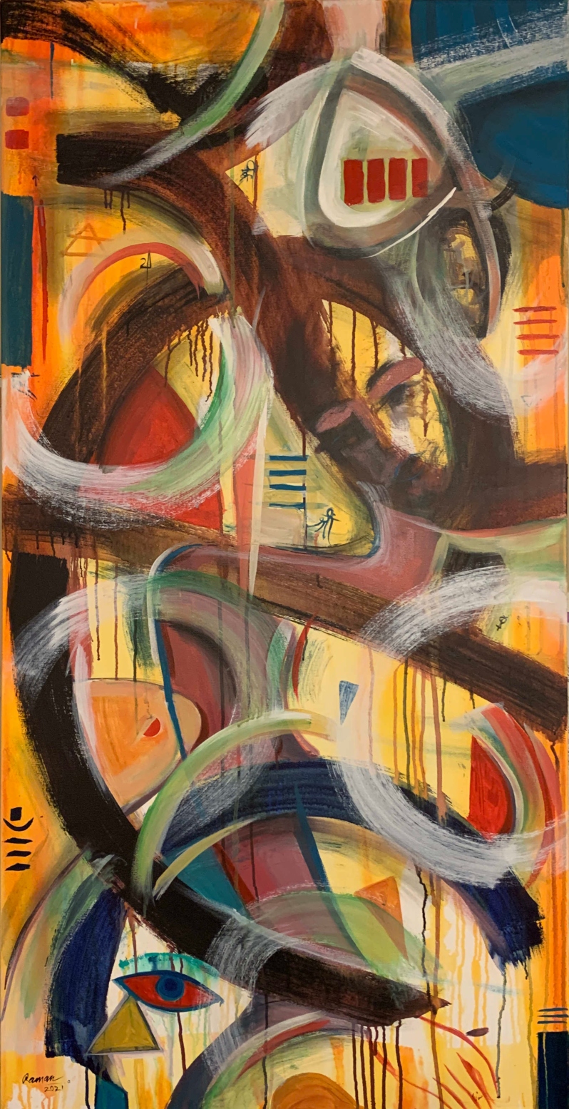 Product Description: Individuality by Raman Bhardwaj</br></br>Acrylic on canvas</br></br>2021</br></br>30x60</br> Individuality by Raman Bhardwaj