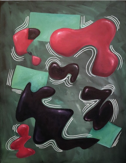 Product Description: Organic 3</br></br>Tori Celeste</br></br>2022</br></br>Oil on Canvas</br></br>$300</br> Organic 3 by Tori Celeste